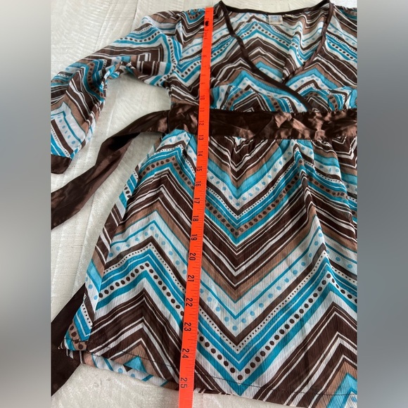 Women’s Vintage Y2K babydoll Fairygoth Teal and Chocolate shear Top size small - Picture 4 of 7